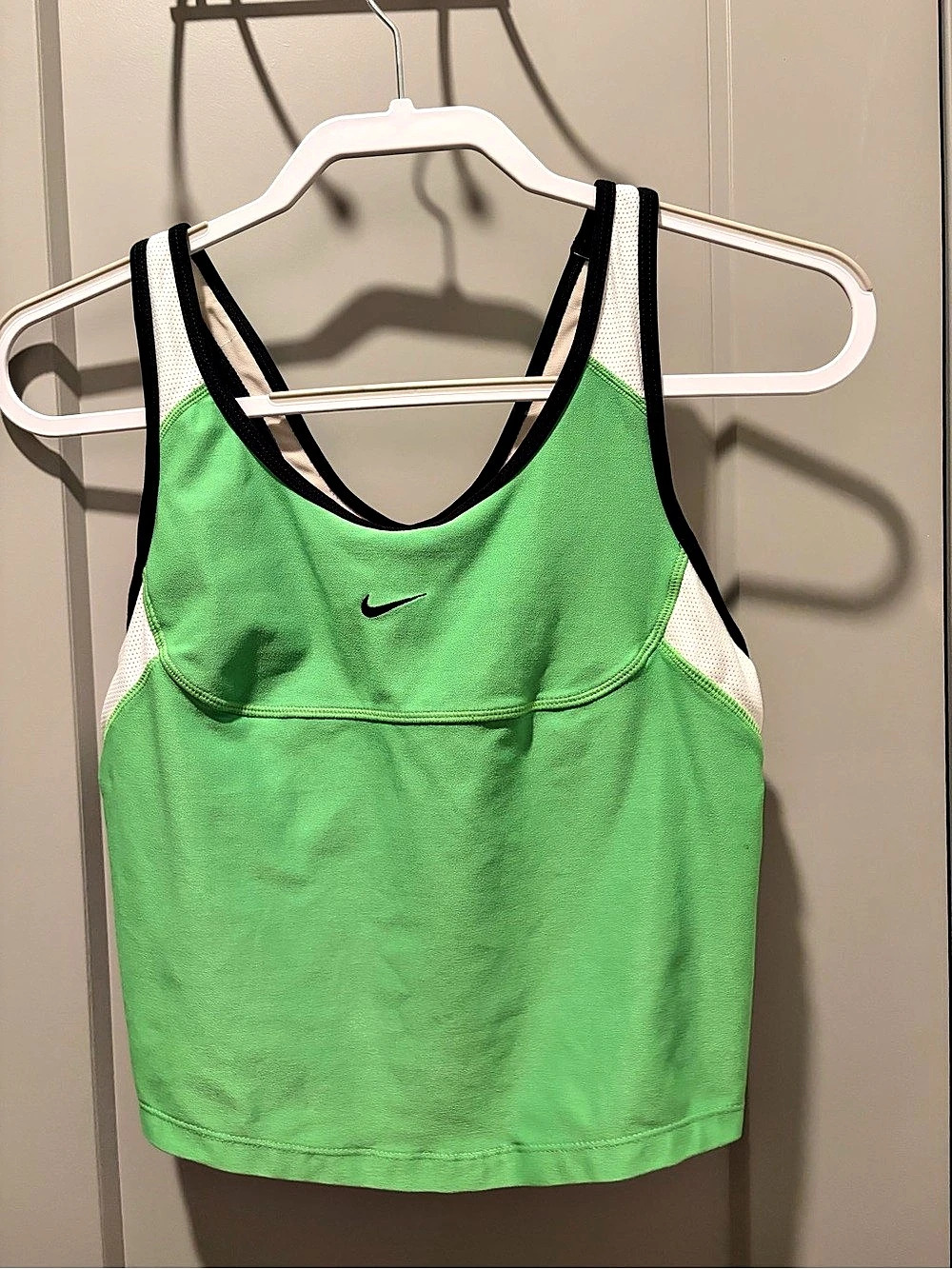 Vintage Nike Mesh Tank Top Women's Green & White